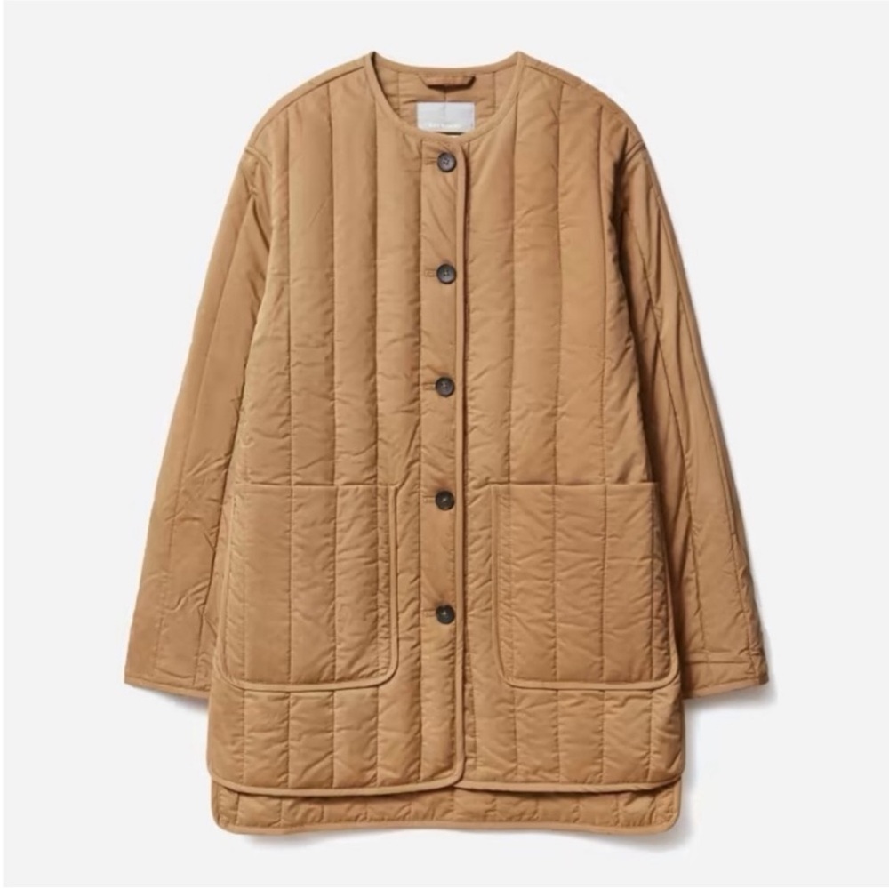 Everlane Cotton Quilted Jacket Tan